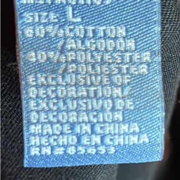 Koret Black cotton blend Floral Embroidered Jacket size Large - Picture 7 of 8